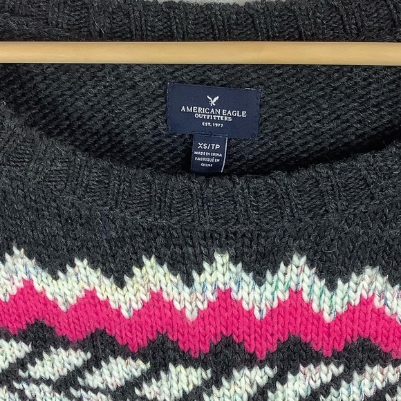 American Eagle Outfitters Womens Nordic Wool Blend Y2K Chunky Knit Sweater Sz XS - Picture 5 of 8
